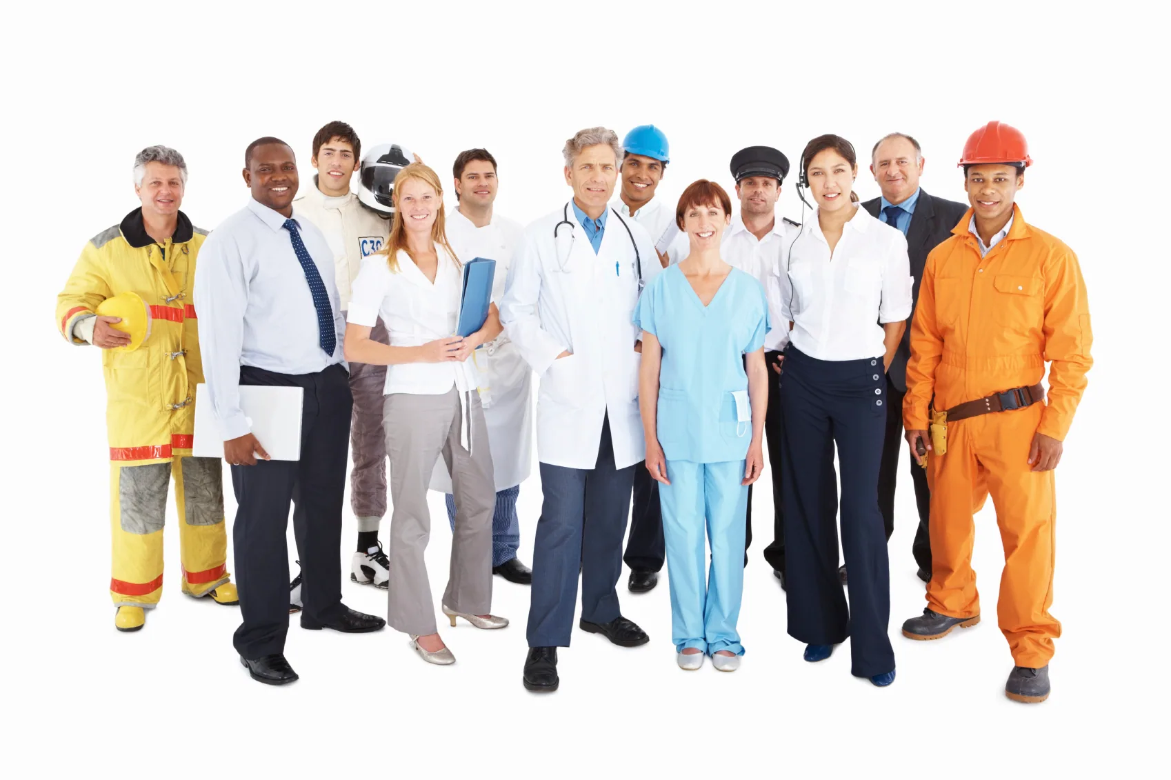 International professionals from healthcare, public service, business, construction, and emergency services